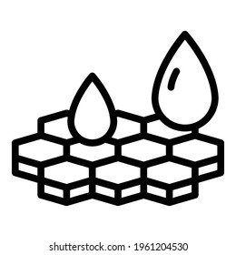 Water drops filter icon. Outline Water drops filter vector icon for web design isolated on white background
