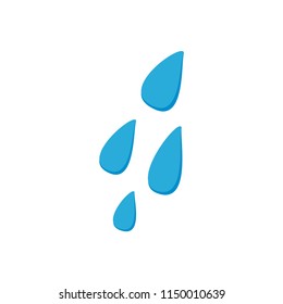 Water drops flat icon