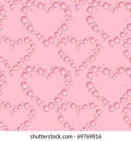 water drops heart seamless background