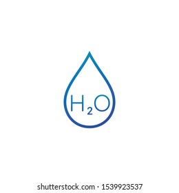 Water drops icon. Blue Liquid water symbol illustration. Outline waterdrop. Stock vector illustration isolated on white background.