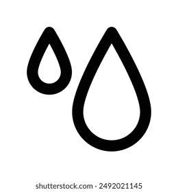 water drops icon design in filled and outlined style