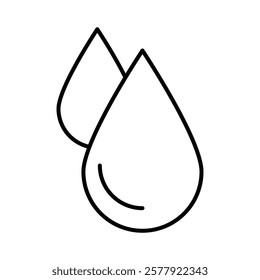 water drops icon Flat illustration sign