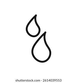 water drops icon line art vector