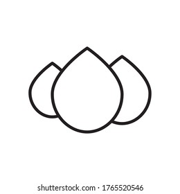 water drops icon over white background, line style, vector illustration