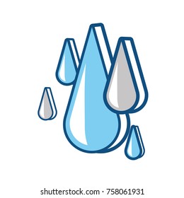 water drops icon over white background vector illustration
