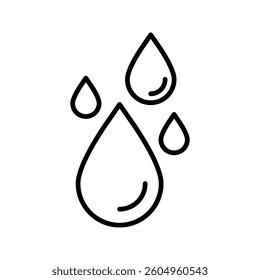 Water drops icon set. Editable vector pack of water line icons. A drop of water. Vector illustration on white background	

