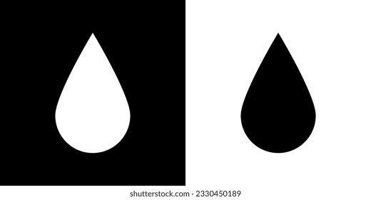 Juego de iconos de gotas de agua. Ilustración de icono del vector de caída de agua o lluvia.