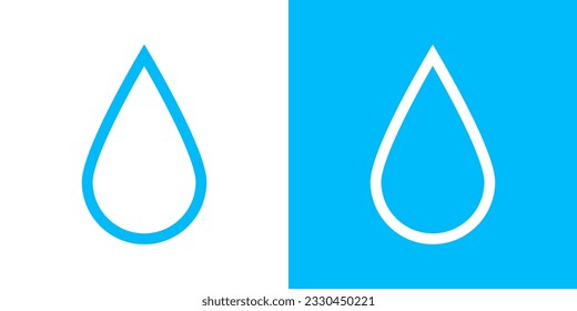 Juego de iconos de gotas de agua. Ilustración de icono del vector de caída de agua o lluvia.