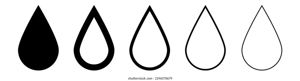 Water drops icon set in white background. Vector icon illustration.
