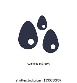water drops icon. Simple element illustration from farming concept. water drops editable symbol design on white background. Can be use for web and mobile.