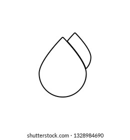 water drops icon. Simple thin line, outline vector of universal icons for UI and UX, website or mobile application