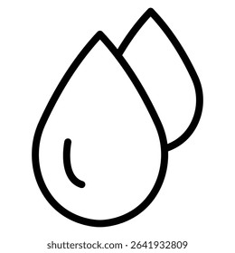 water drops icon Thin line vector design