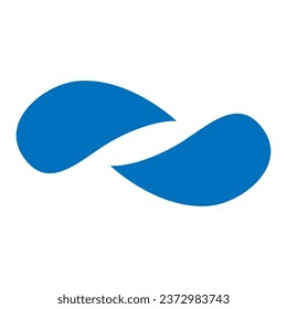 El agua cae en el vector de iconos. Señal de ilustración de agua. Símbolo spray. Logo del océano. Marca marina.
