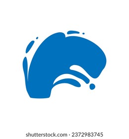 Water drops icon vector. Water illustration sign. Spray symbol. Ocean logo. Sea mark.