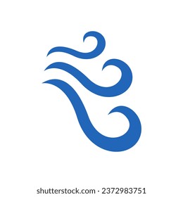 El agua cae en el vector de iconos. Señal de ilustración de agua. Símbolo spray. Logo del océano. Marca marina.