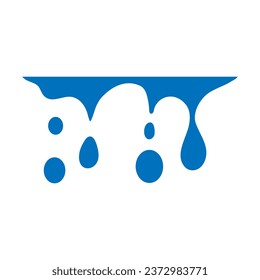 El agua cae en el vector de iconos. Señal de ilustración de agua. Símbolo spray. Logo del océano. Marca marina.