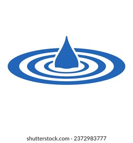 El agua cae en el vector de iconos. Señal de ilustración de agua. Símbolo spray. Logo del océano. Marca marina.