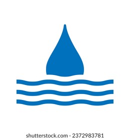 Water drops icon vector. Water illustration sign. Spray symbol. Ocean logo. Sea mark.