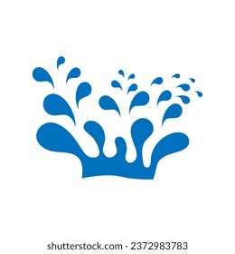 El agua cae en el vector de iconos. Señal de ilustración de agua. Símbolo spray. Logo del océano. Marca marina.
