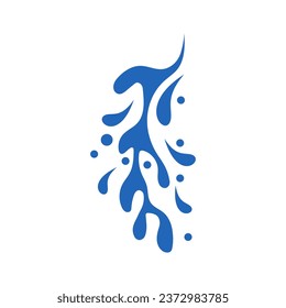 Water drops icon vector. Water illustration sign. Spray symbol. Ocean logo. Sea mark.