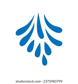 Water drops icon vector. Water illustration sign. Spray symbol. Ocean logo. Sea mark.
