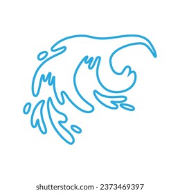 Water drops icon vector. Water illustration sign. Spray symbol. Ocean logo. Sea mark.