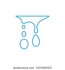 Water drops icon vector. Water illustration sign. Spray symbol. Ocean logo. Sea mark.