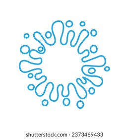 El agua cae en el vector de iconos. Señal de ilustración de agua. Símbolo spray. Logo del océano. Marca marina.