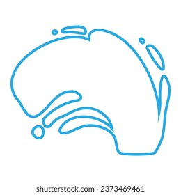 Water drops icon vector. Water illustration sign. Spray symbol. Ocean logo. Sea mark.