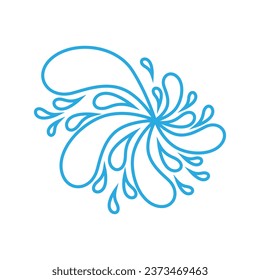 Water drops icon vector. Water illustration sign. Spray symbol. Ocean logo. Sea mark.