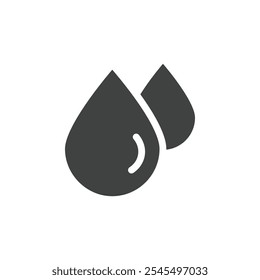 Water drops icon Vector logo outline