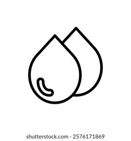 water drops icon vector outline logo sign
