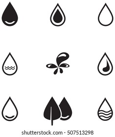 Water drops icons