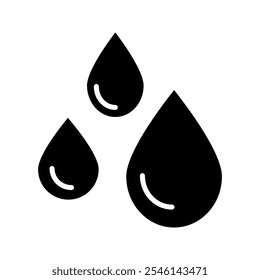 Water drops icons. Water drop shape. Vector illustration