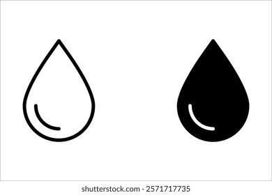 Water drops icons. Water drop shape., for mobile concept and web design. vector illustration. 