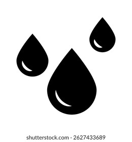 Water drops icons. Water drop shape. Vector illustration