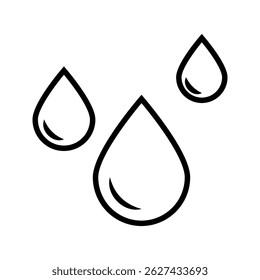 Water drops icons. Water drop shape. Vector illustration