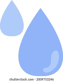 Wassertropfen, Illustration, Vektorgrafik auf weißem Hintergrund.