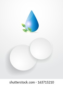 water drops infographics background