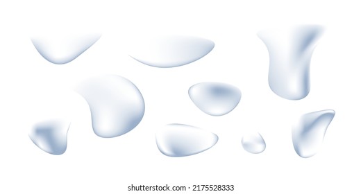 Water drops isolaed on white background. vector collection