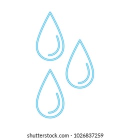 Water drops isolated