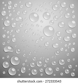 Water drops isolated on background. Vector Illustration
