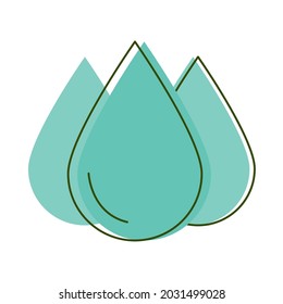 water drops liquid icon isolated