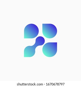 Water Drops Logo Template. Design element vector.
