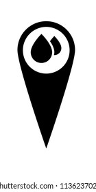 water drops and map pointer.vector illustration