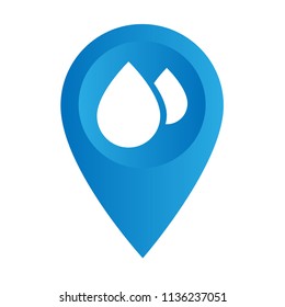 water drops and map pointer.vector illustration