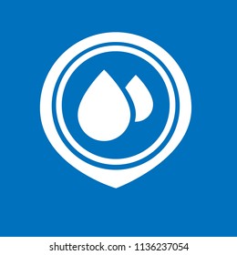 water drops and map pointer.vector illustration