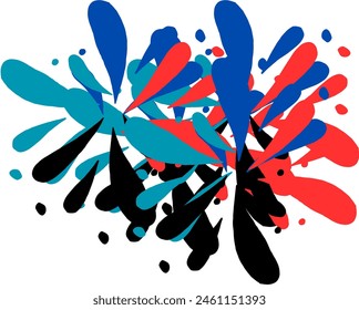 Wassertropfen und Schlammtropfen sind zusammen als Hintergrund. Isoliert in weißem Hintergrund. Vektorgrafik Design.