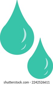 Water drops, nature splash elements. Isolated raindrop