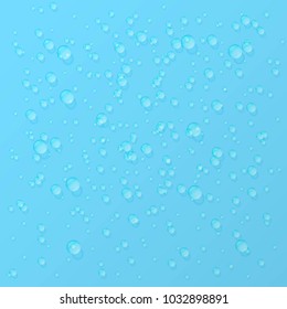 water drops on blue background